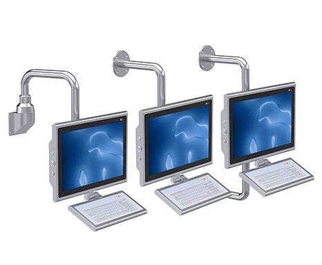 lexible support arm systems to mount IPCs for every cleanroom environment